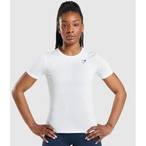 Gymshark M White Short Sleeve Tee